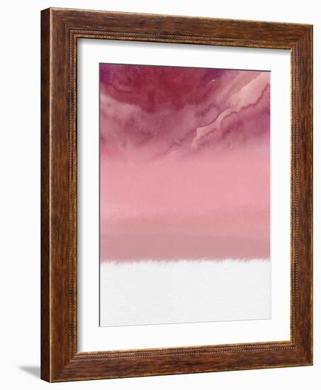 Abstract Blush Pink Watercolor-Hallie Clausen-Framed Art Print