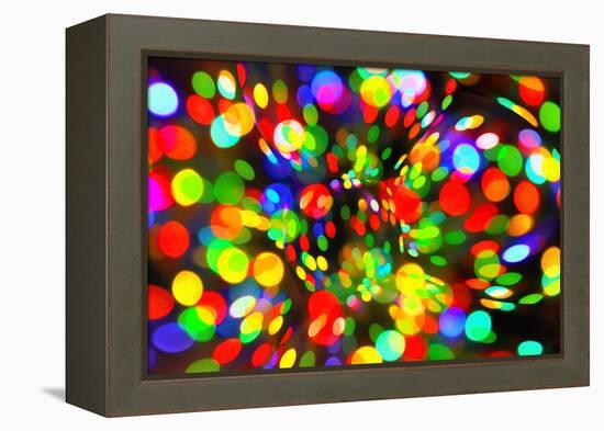 Abstract Bright Bokeh Background-Dink101-Framed Premier Image Canvas