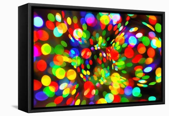 Abstract Bright Bokeh Background-Dink101-Framed Premier Image Canvas