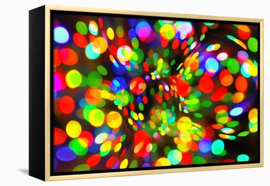 Abstract Bright Bokeh Background-Dink101-Framed Premier Image Canvas