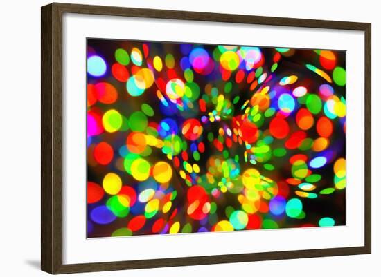 Abstract Bright Bokeh Background-Dink101-Framed Photographic Print