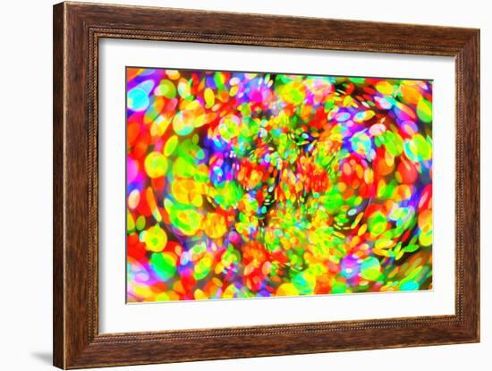 Abstract Bright Bokeh Background-Dink101-Framed Art Print