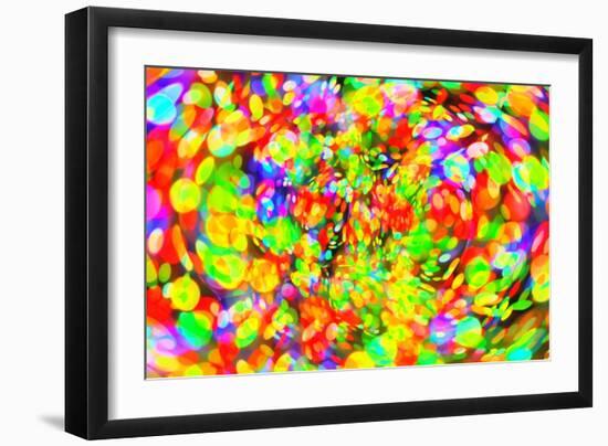 Abstract Bright Bokeh Background-Dink101-Framed Art Print