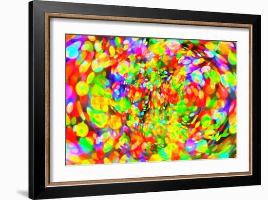 Abstract Bright Bokeh Background-Dink101-Framed Art Print