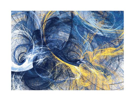 Abstract Bright Motion Composition Modern Futuristic Dynamic Background Blue And Yellow Color Art Art Print Excellent Backgrounds Art Com