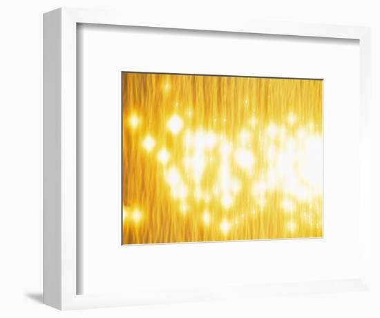 Abstract Bright Yellow Background with Sparks-null-Framed Photographic Print