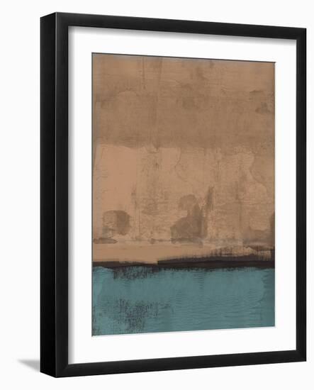 Abstract Brown and Blue-Alma Levine-Framed Art Print