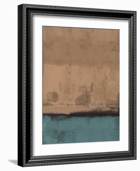 Abstract Brown and Blue-Alma Levine-Framed Art Print