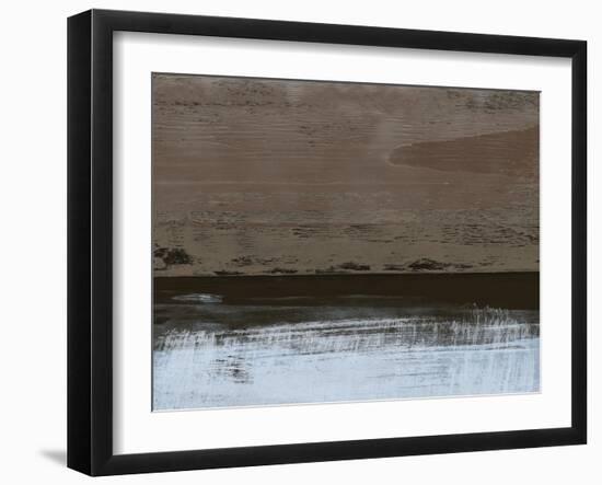 Abstract Brown and Blue-Alma Levine-Framed Art Print