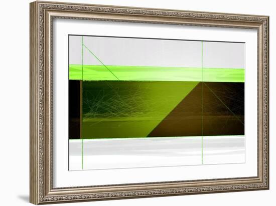 Abstract Brown and Green-NaxArt-Framed Art Print