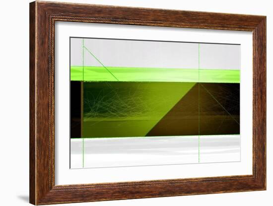 Abstract Brown and Green-NaxArt-Framed Art Print