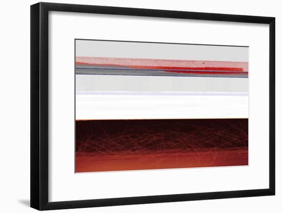 Abstract Brown and White-NaxArt-Framed Art Print