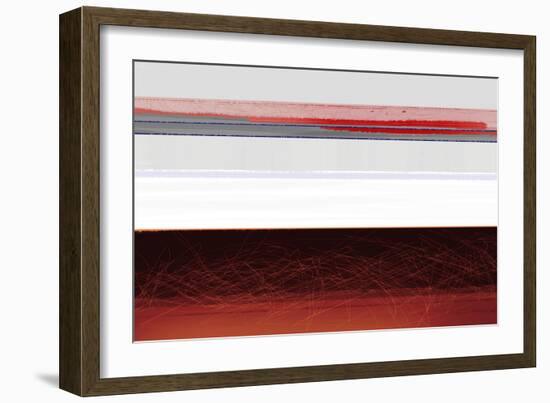 Abstract Brown and White-NaxArt-Framed Art Print