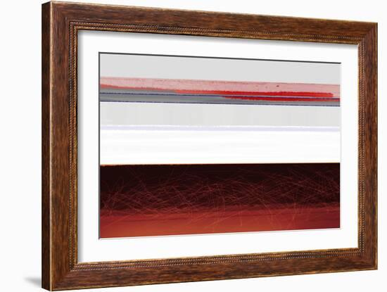 Abstract Brown and White-NaxArt-Framed Art Print