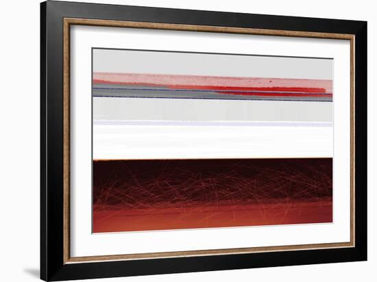 Abstract Brown and White-NaxArt-Framed Art Print