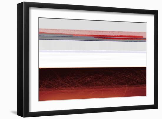 Abstract Brown and White-NaxArt-Framed Art Print