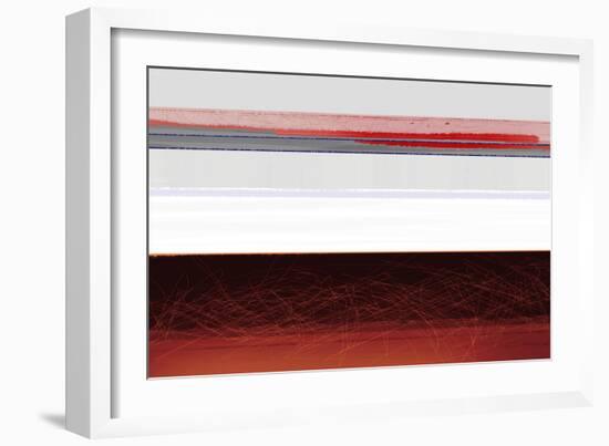 Abstract Brown and White-NaxArt-Framed Art Print