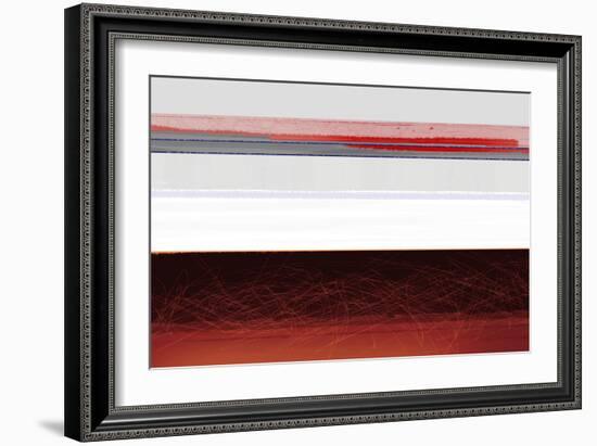 Abstract Brown and White-NaxArt-Framed Art Print