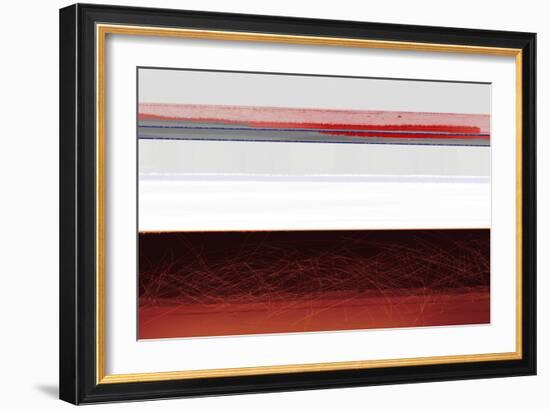 Abstract Brown and White-NaxArt-Framed Art Print