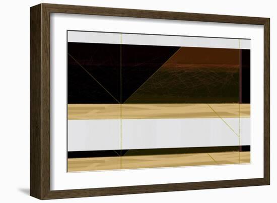 Abstract  Brown and White-NaxArt-Framed Art Print