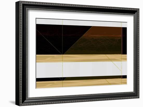 Abstract  Brown and White-NaxArt-Framed Art Print