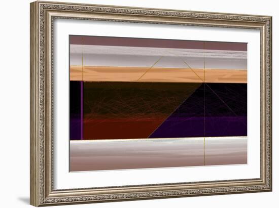 Abstract Brown and Yellow-NaxArt-Framed Art Print