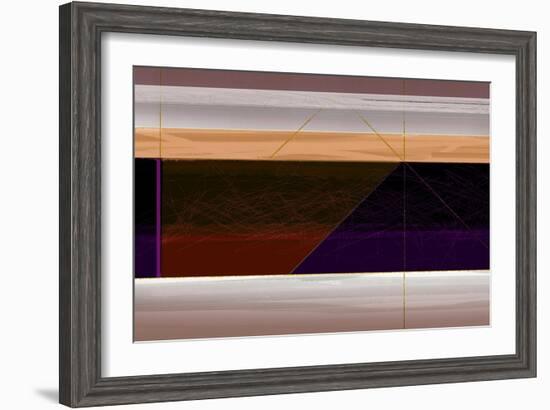 Abstract Brown and Yellow-NaxArt-Framed Art Print