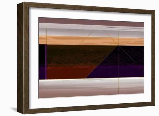 Abstract Brown and Yellow-NaxArt-Framed Art Print