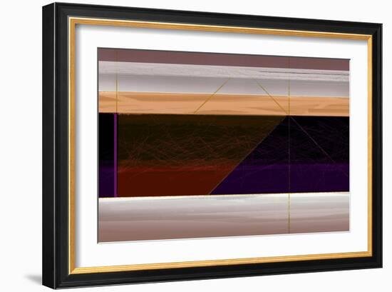 Abstract Brown and Yellow-NaxArt-Framed Art Print