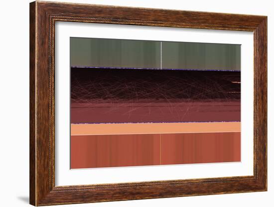 Abstract Brown Field-NaxArt-Framed Art Print