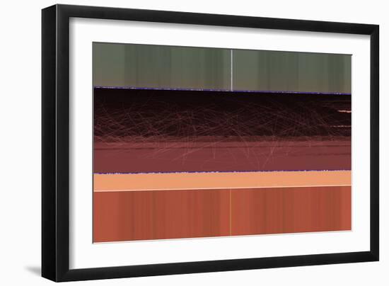 Abstract Brown Field-NaxArt-Framed Art Print