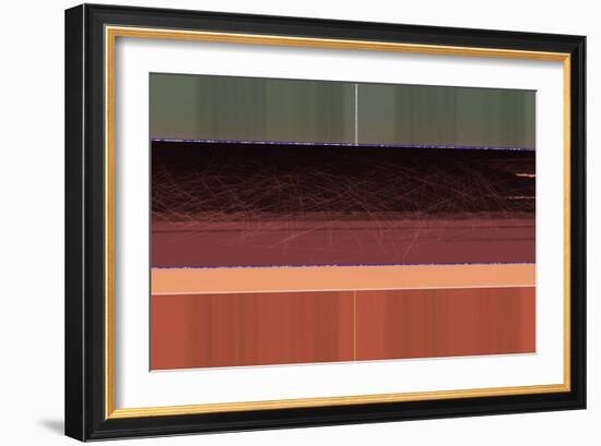 Abstract Brown Field-NaxArt-Framed Art Print