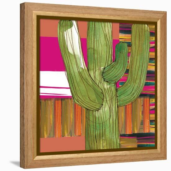 Abstract Cactus-Robbin Rawlings-Framed Stretched Canvas