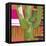 Abstract Cactus-Robbin Rawlings-Framed Stretched Canvas