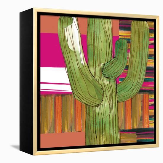 Abstract Cactus-Robbin Rawlings-Framed Stretched Canvas