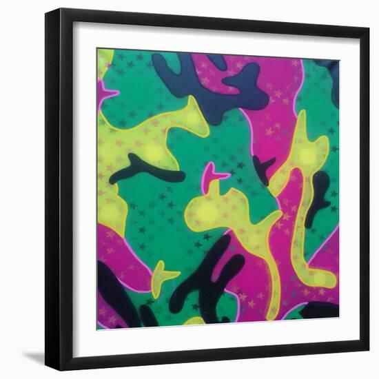 Abstract Camo-Abstract Graffiti-Framed Giclee Print