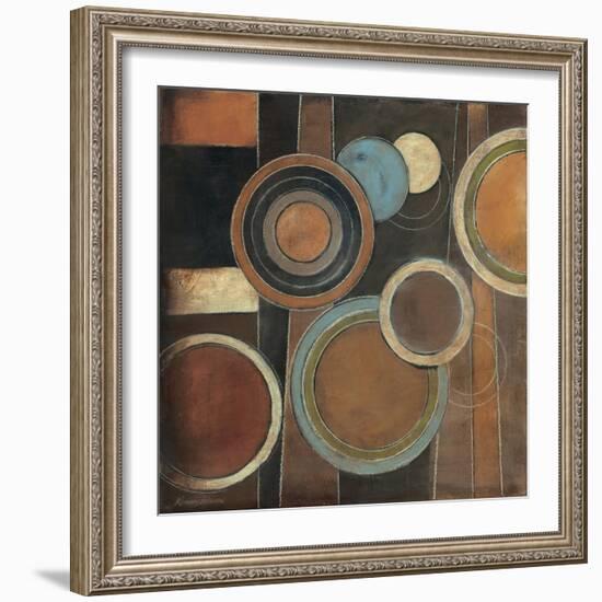 Abstract Circles I-Kimberly Poloson-Framed Art Print