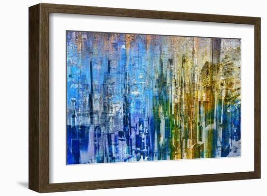 Abstract City Perspective I-Jean-François Dupuis-Framed Art Print