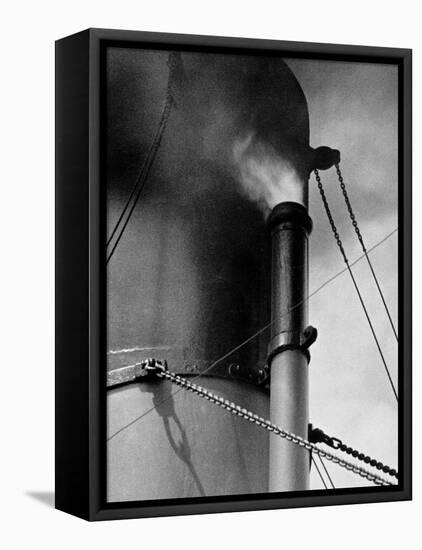 Abstract Close Up of Merchant Ship Steam Whistle-Peter Von Cornelius-Framed Premier Image Canvas