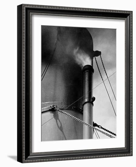 Abstract Close Up of Merchant Ship Steam Whistle-Peter Von Cornelius-Framed Photographic Print