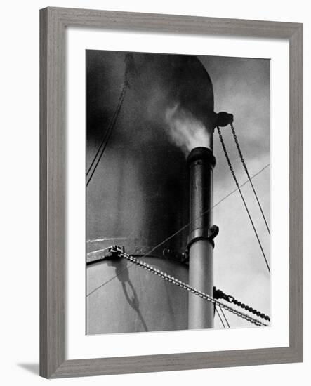 Abstract Close Up of Merchant Ship Steam Whistle-Peter Von Cornelius-Framed Photographic Print