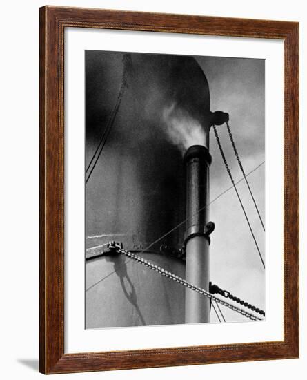 Abstract Close Up of Merchant Ship Steam Whistle-Peter Von Cornelius-Framed Photographic Print