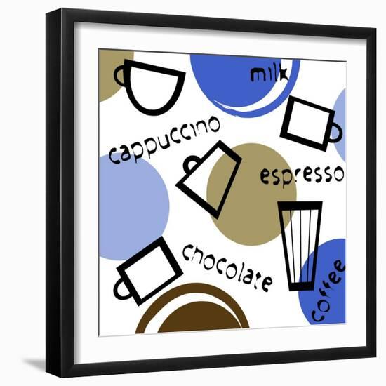 Abstract Coffee Cups-null-Framed Giclee Print