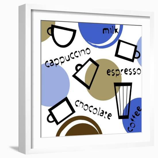 Abstract Coffee Cups-null-Framed Giclee Print