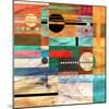 Abstract Colorful Background of Geometric Elements-Tanor-Mounted Art Print