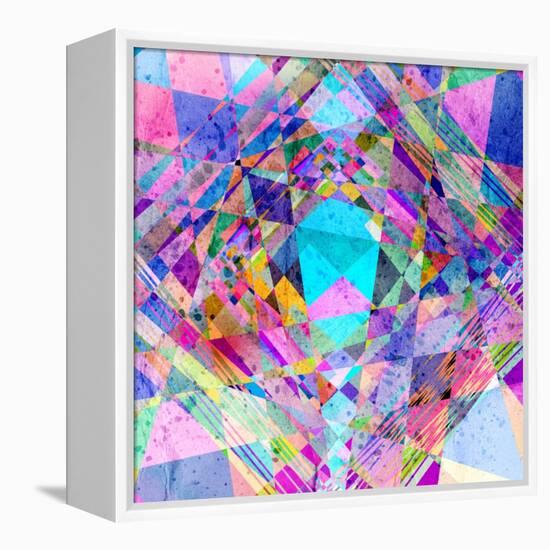 Abstract Colorful Background-Tanor-Framed Stretched Canvas