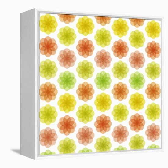 Abstract Colorful Flower Pattern-amovita-Framed Stretched Canvas