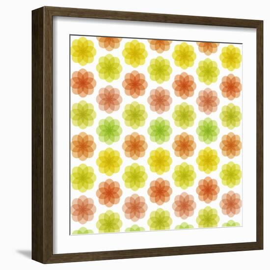 Abstract Colorful Flower Pattern-amovita-Framed Art Print