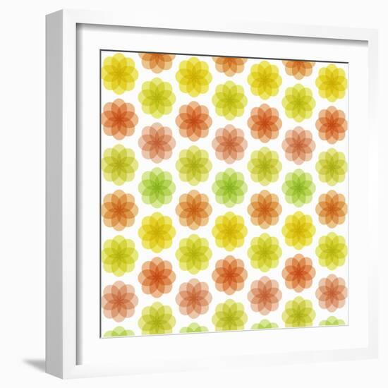 Abstract Colorful Flower Pattern-amovita-Framed Art Print