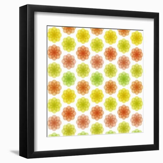 Abstract Colorful Flower Pattern-amovita-Framed Art Print